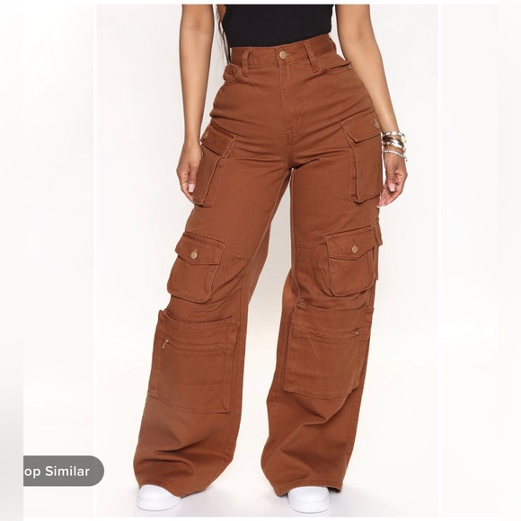 Lily High-rise Cargo Jeans - Picture 3 of 4